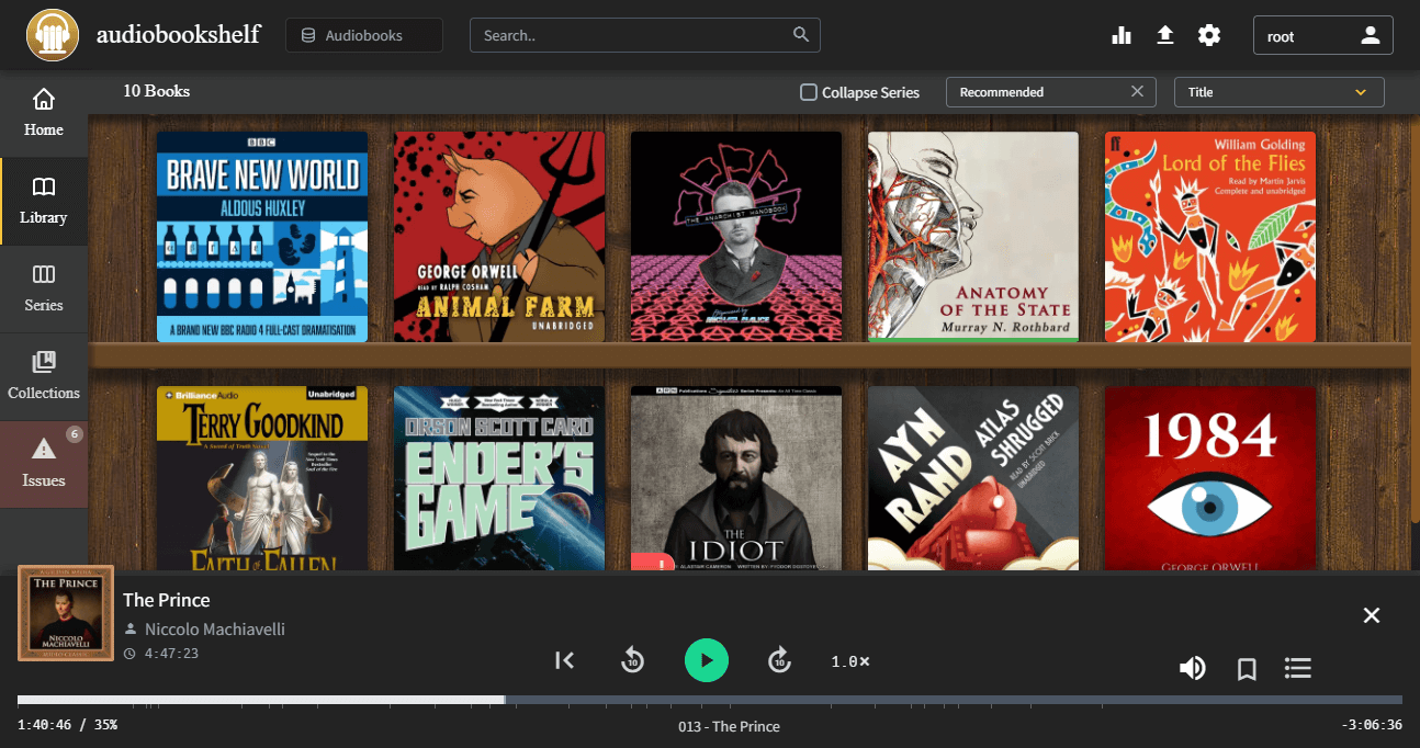 Audiobookshelf Screenshot