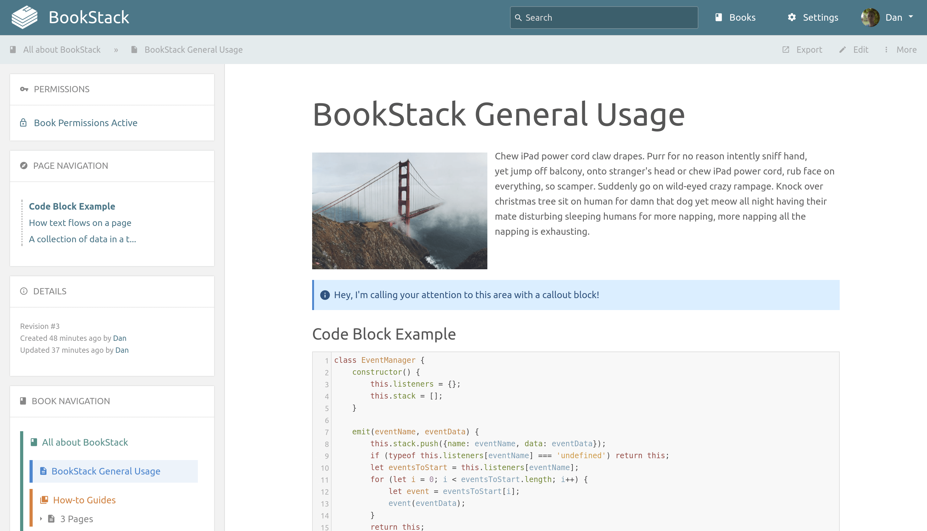 BookStack Screenshot