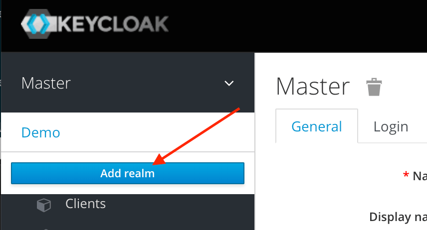 Keycloak Add Realm Screenshot