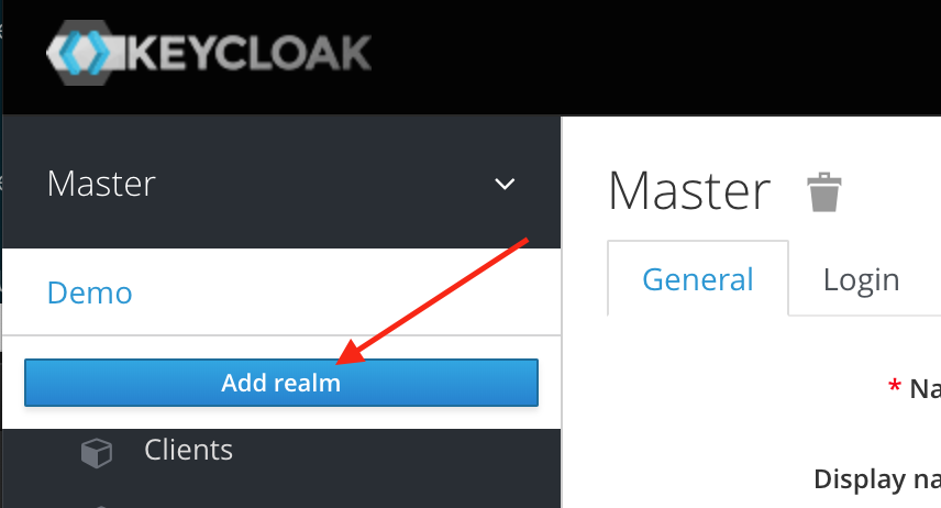 Keycloak Add Realm Screenshot